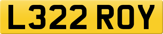 L322 ROY private number plate